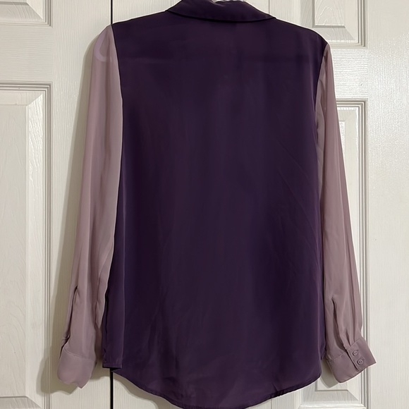 Princess Vera Wang Jeweled Chiffon Button-Front Top - Picture 5 of 6